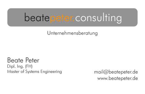Visitenkarte Beate Peter Consulting